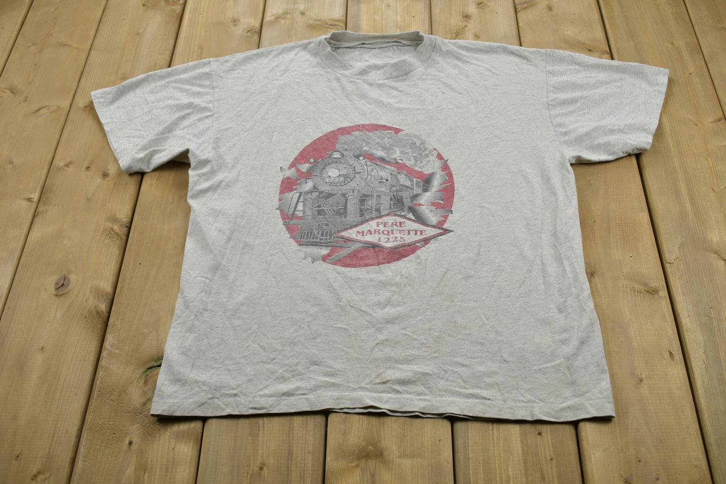 Vintage Pere Marquette T-Shirt / Graphic /  80s / 90s / Train T-Shirt / Steam Engine / Streetwear / Retro Style