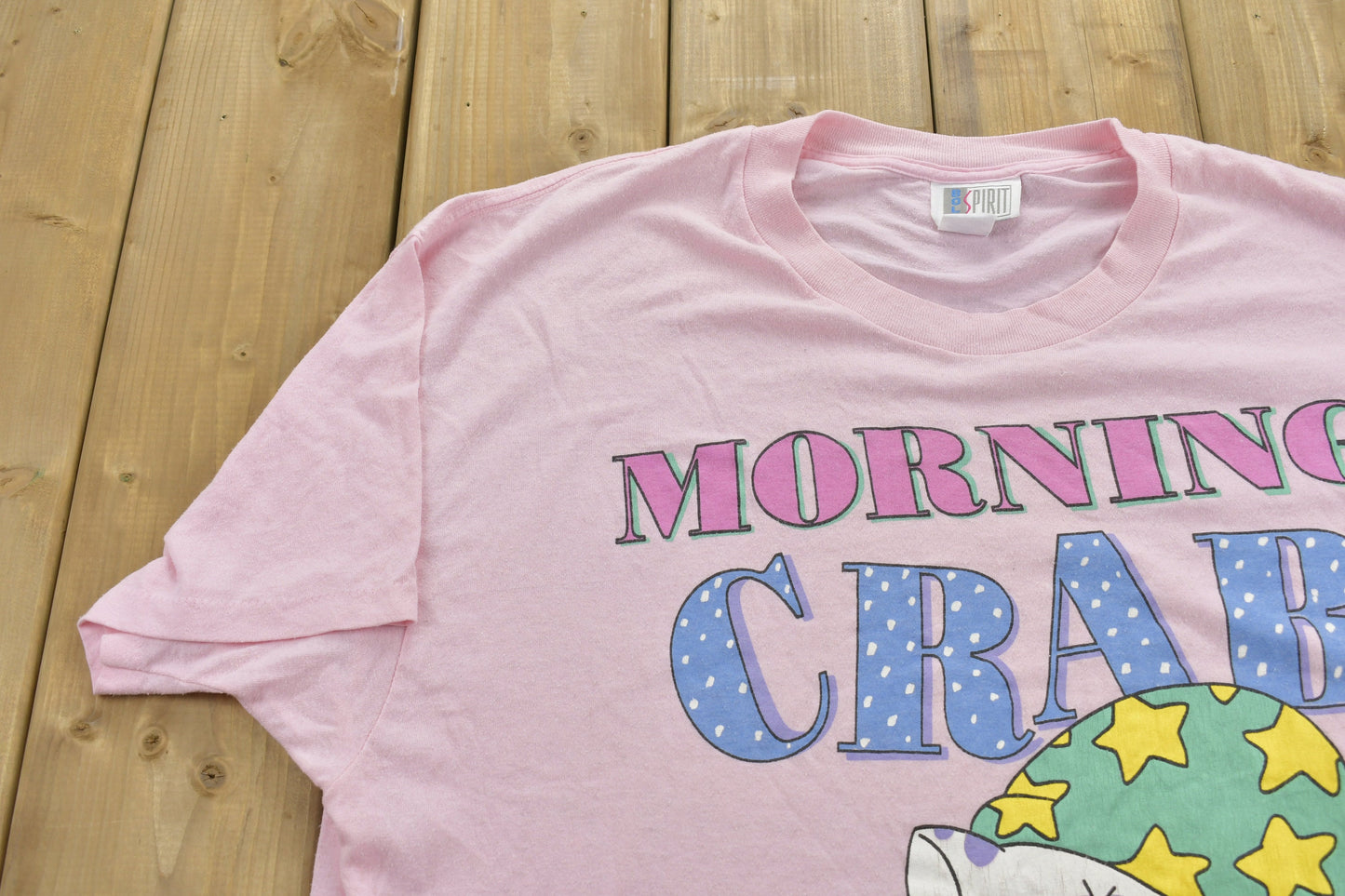 Vintage Pyjama T-Shirt / Grumpy Cat Graphic / Cartoon / 80s / 90s / Streetwear / Retro Style / Morning Crab