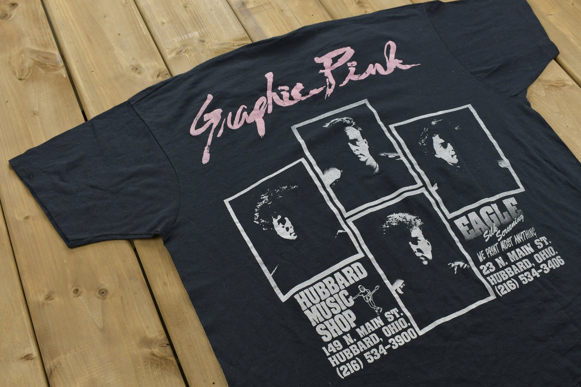Vintage 1980s Graphic Pink Tour T-Shirt