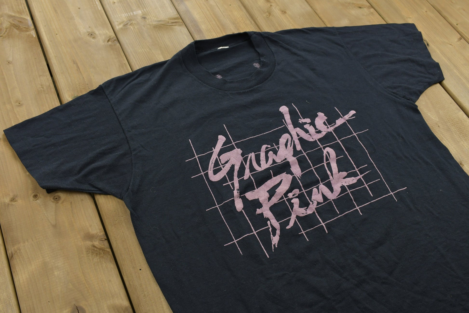 Vintage 1980s Graphic Pink Tour T-Shirt