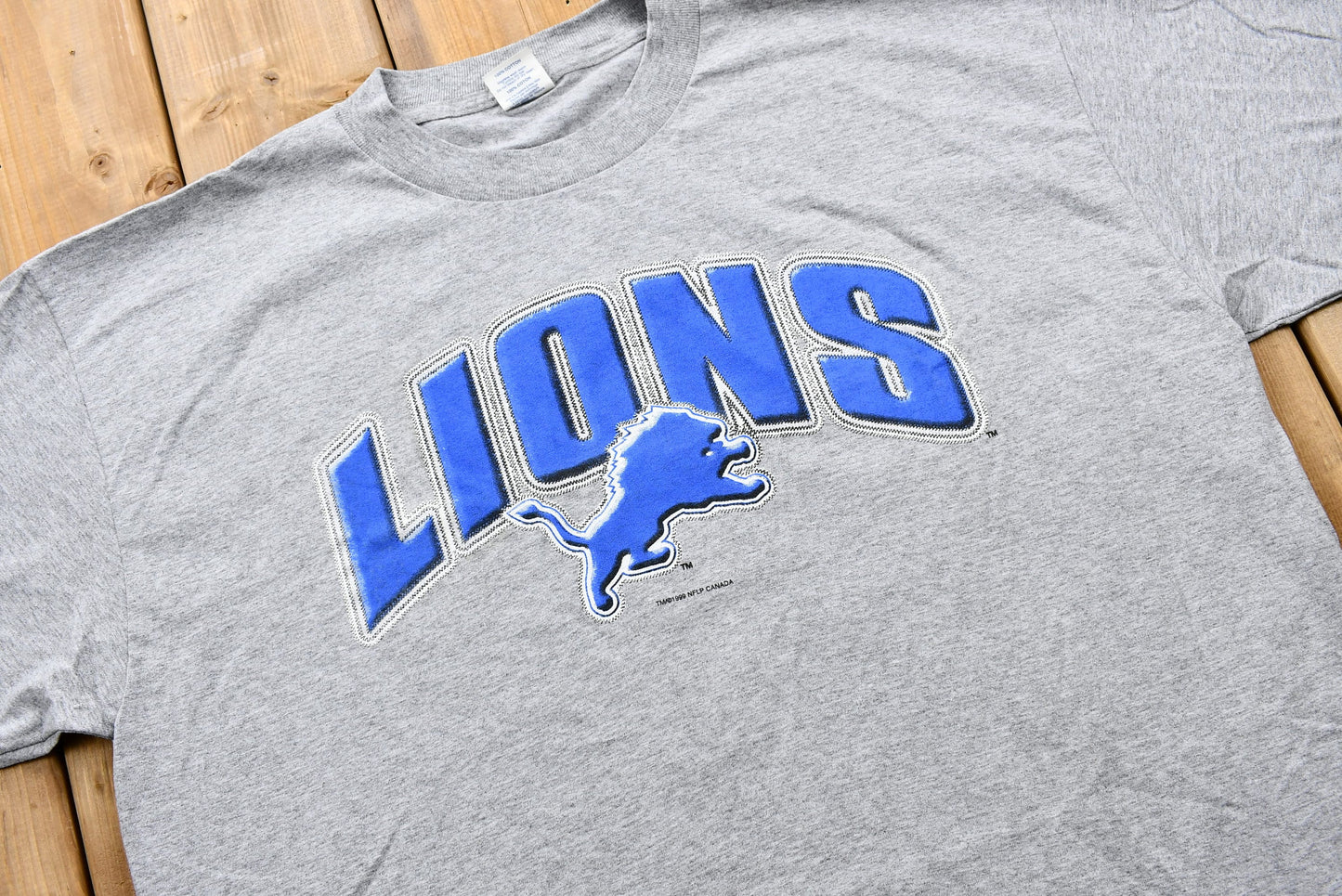 Vintage 1999 Detroit Lions T-Shirt / Single Stitch / NFL / 90s Streetwear / Football / Athleisure / Sportswear