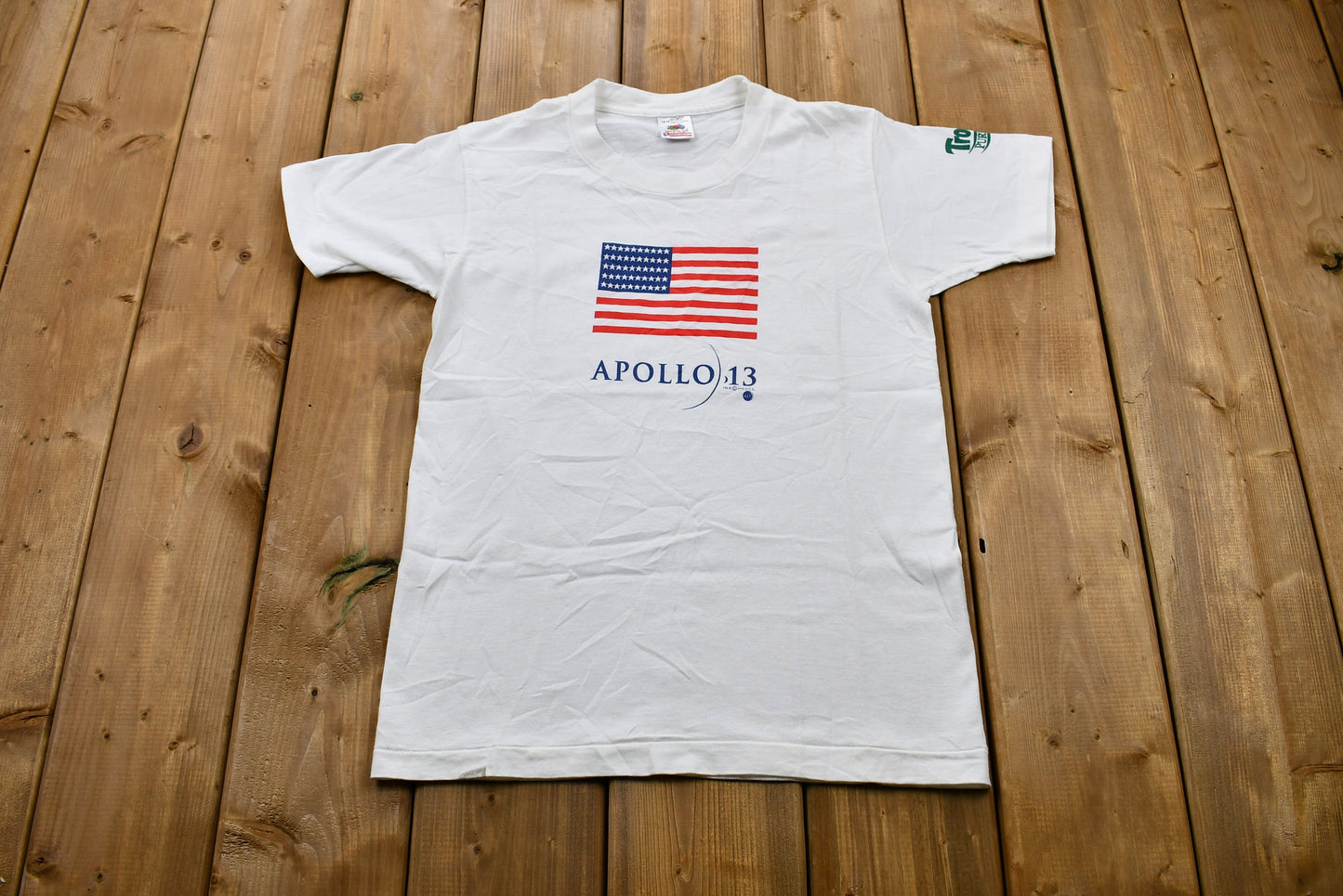 Vintage 1995 Apollo 13 T-Shirt / NASA / American Flag / Single Stitch / 90s Streetwear / Made in USA / Retro Style