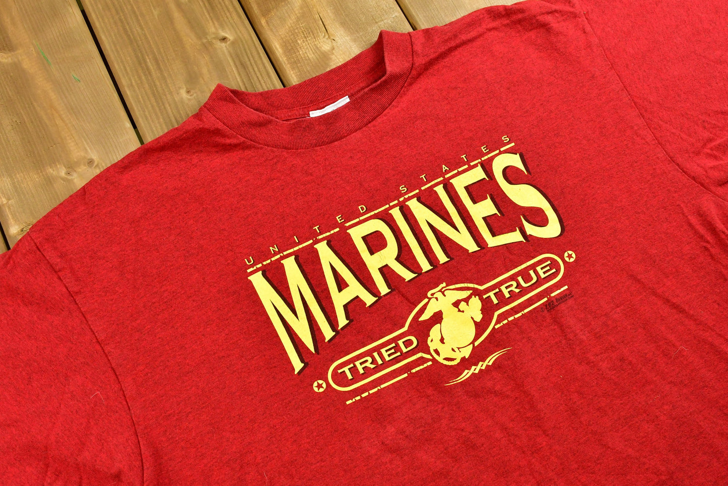 Vintage US Marines T-Shirt / Military Graphic / 90s / Made in USA / Streetwear / Retro Style