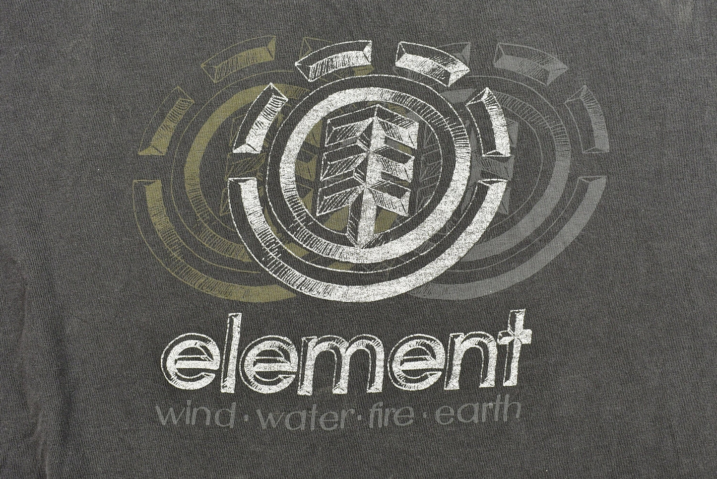 Vintage Skateboarding T-Shirt / Element Graphic / Distressed / Repaired / 90s / Streetwear / Retro Style