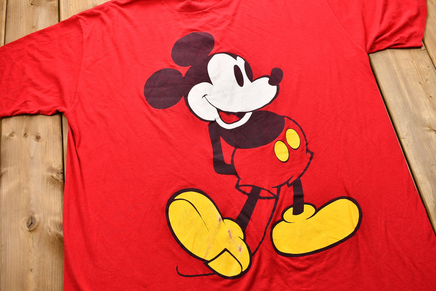 Vintage 1990s Classic Mickey Mouse T-Shirt / 90s Graphic Tee / Disney / Single Stitch / Cartoonist / American Streetwear / Made in USA