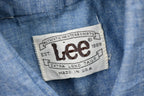 Vintage 1970s LEE Snap-Button Short Sleeve Denim Shirt