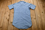 Vintage 1970s LEE Snap-Button Short Sleeve Denim Shirt