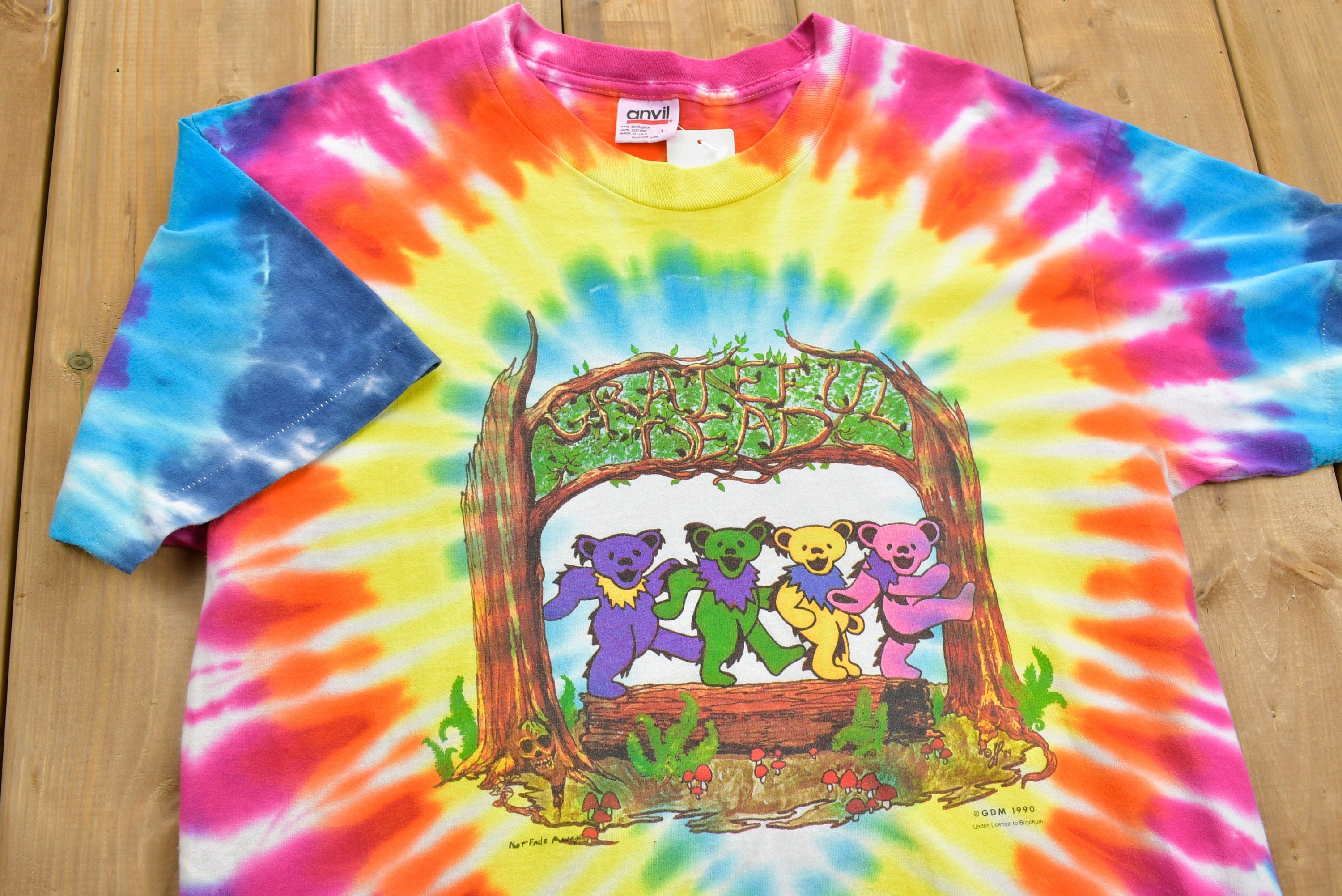 Vintage 1990 Grateful Dead Dancing Bears 25th Anniversary Tour T-Shirt Vintage Band Tee Deadhead