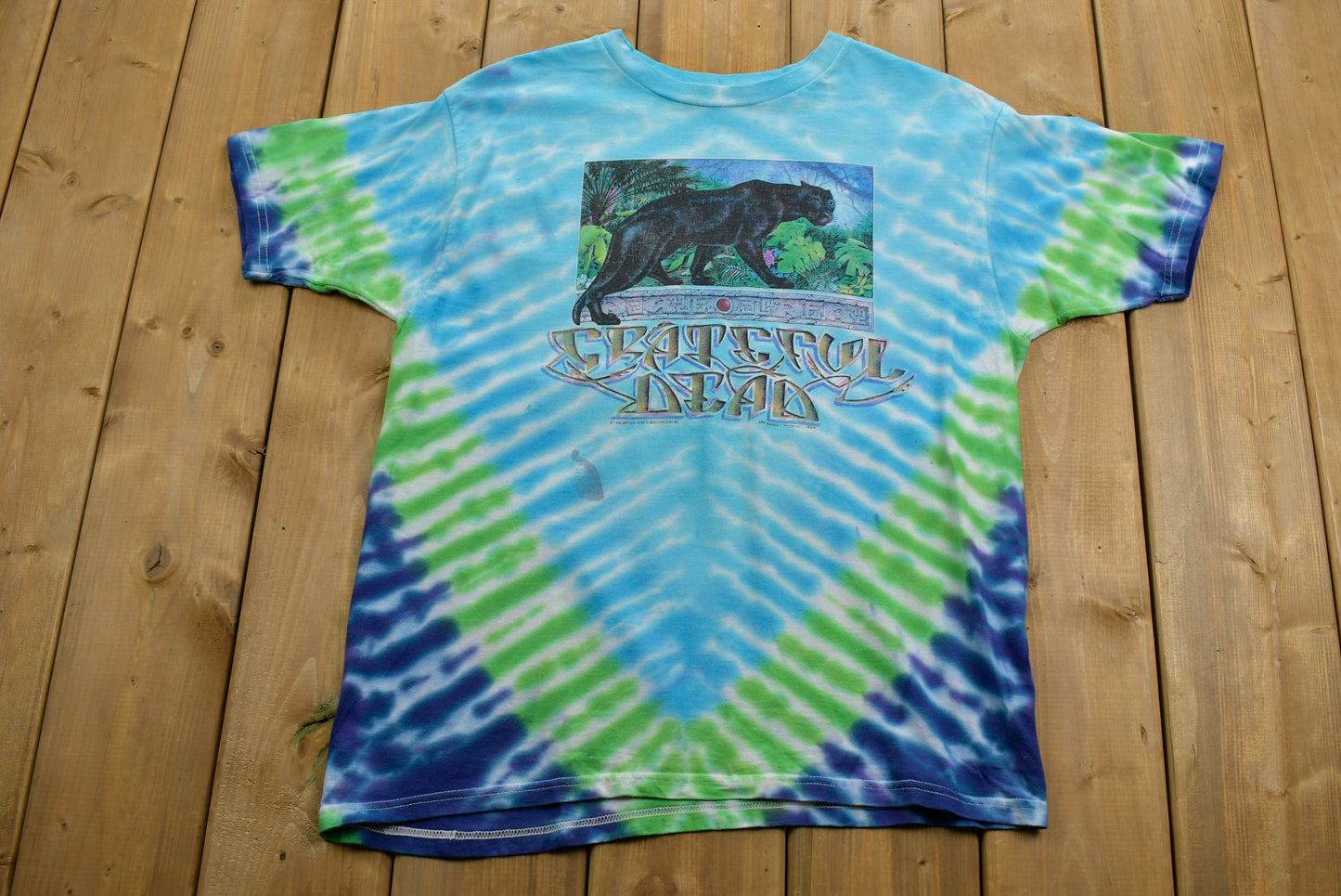 Vintage 1989 Grateful Dead Rainforest Tie Dye T-Shirt / Vintage Band Tee / Deadhead / Band Tee / Fruit Of The Loom / Brockum / Made In USA