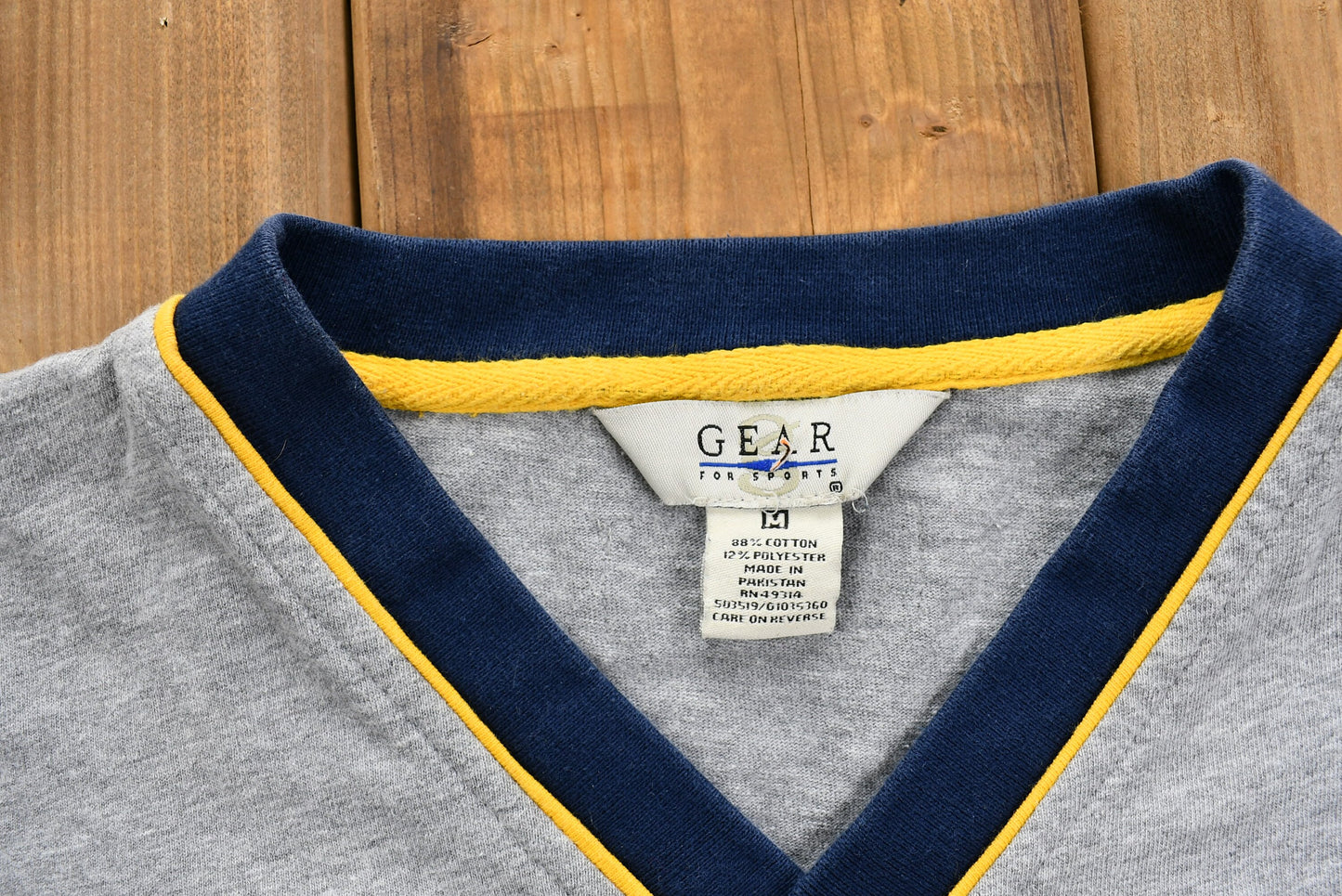 Vintage 1990s Michigan Jersey-Style Sweatshirt / Vintage V-Neck  / NFL / Vintage Sweatshirt / American Sportswear / Pullover Sweatshirt