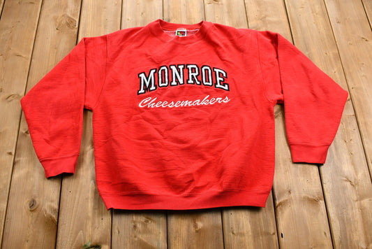 Vintage 1990s "Monroe Cheesemakers" Crewneck Sweatshirt / Monroe, Michigan / Vintage Sweatshirt / American Sportswear / Pullover Sweatshirt