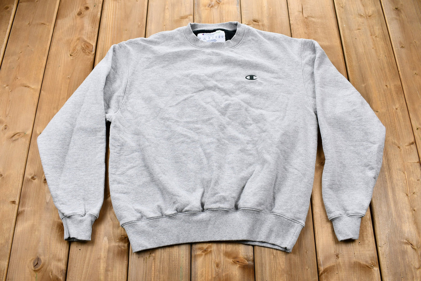 Vintage Blank Grey Champion Crewneck Sweatshirt / Vintage Pullover / Streetwear / Athleisure Sportswear