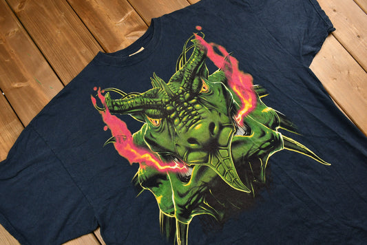 Vintage 1990s Fire Breathing Dragon T-Shirt / 90s / Streetwear / Printed in USA