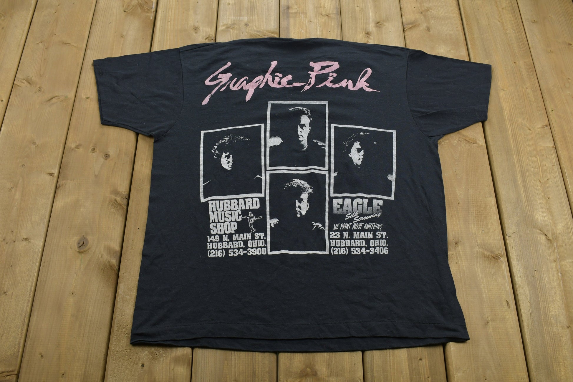 Vintage 1980s Graphic Pink Tour T-Shirt