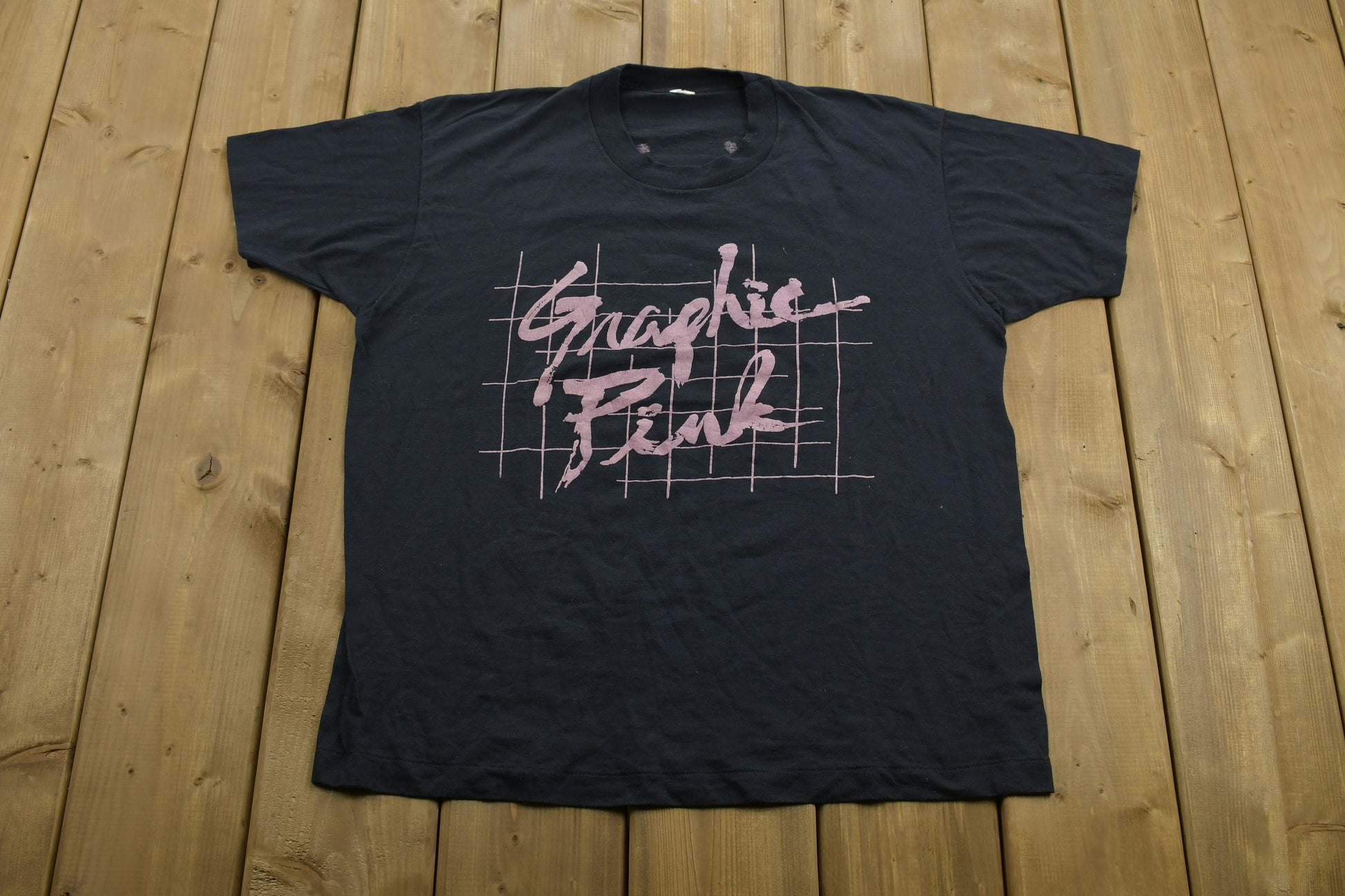 Vintage 1980s Graphic Pink Tour T-Shirt