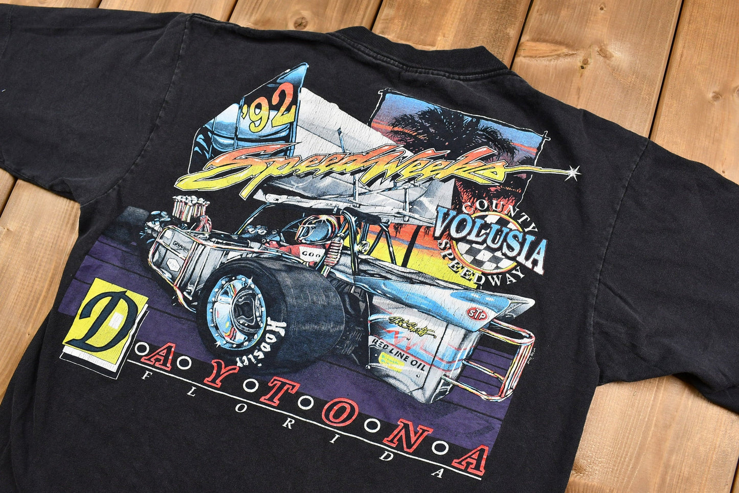 Vintage 1992 Daytona Speed Week T-Shirt / Single Stitch / Race Shirt / Speedway / Streetwear / Retro Style