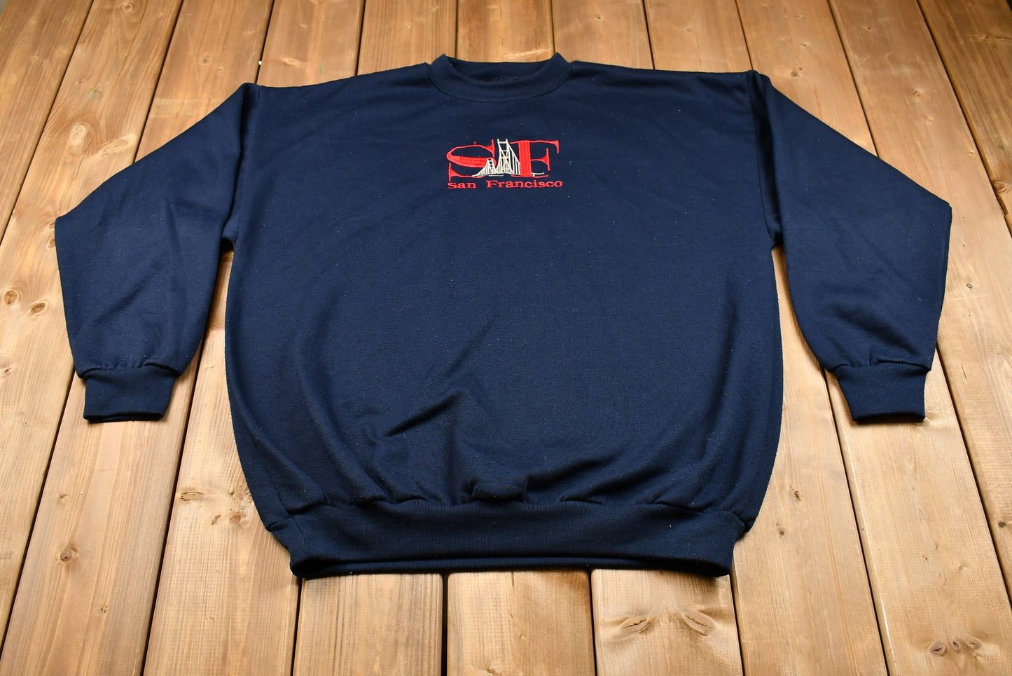 Vintage 1990s San Francisco Embroidered Crewneck Sweatshirt / Vintage Pullover /  Americana / Sportswear / Athleisure