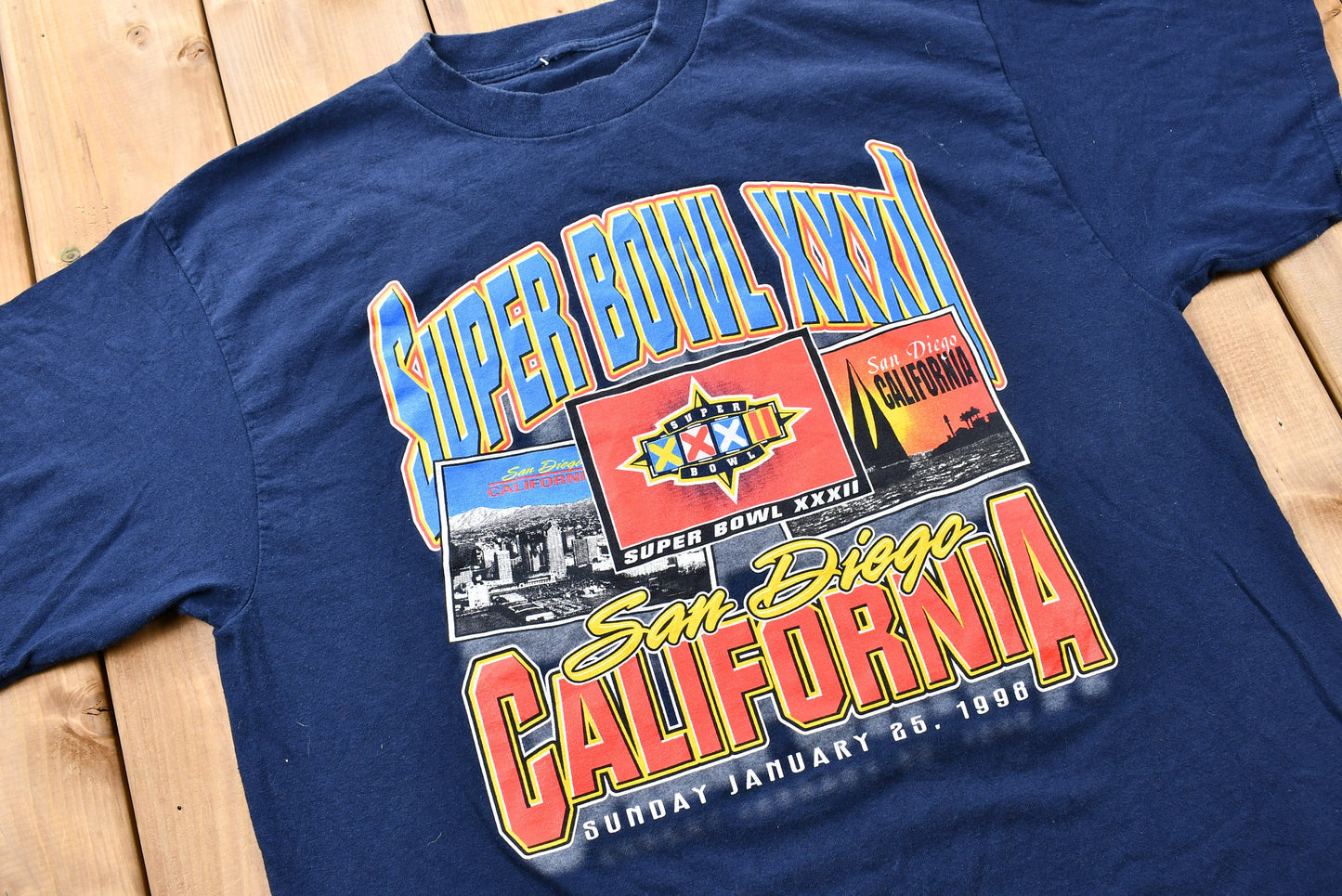 Vintage 1996 Super Bowl XXXII San Diego California T-Shirt / NFL / 90s Streetwear / Athleisure / Sportswear