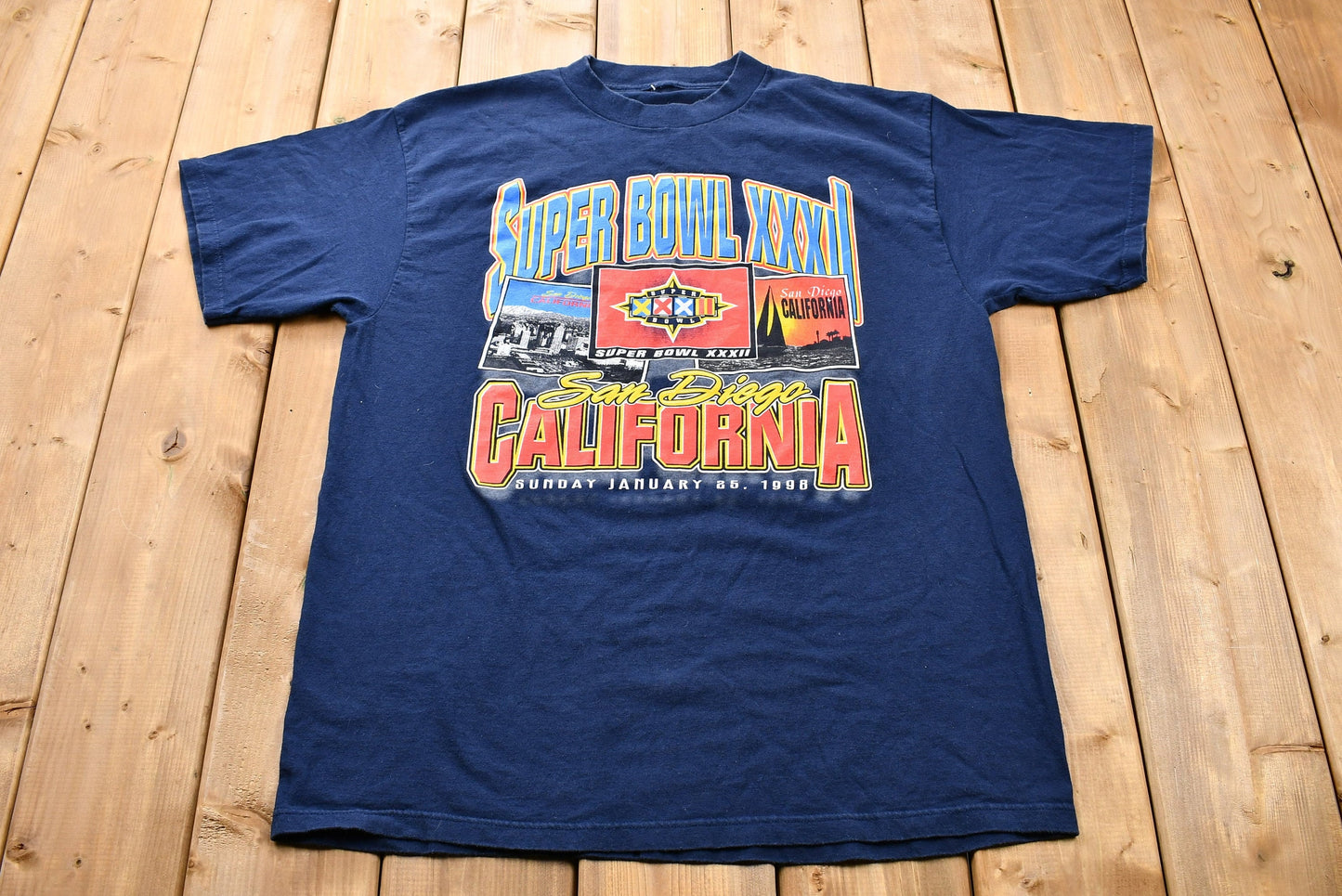 Vintage 1996 Super Bowl XXXII San Diego California T-Shirt / NFL / 90s Streetwear / Athleisure / Sportswear