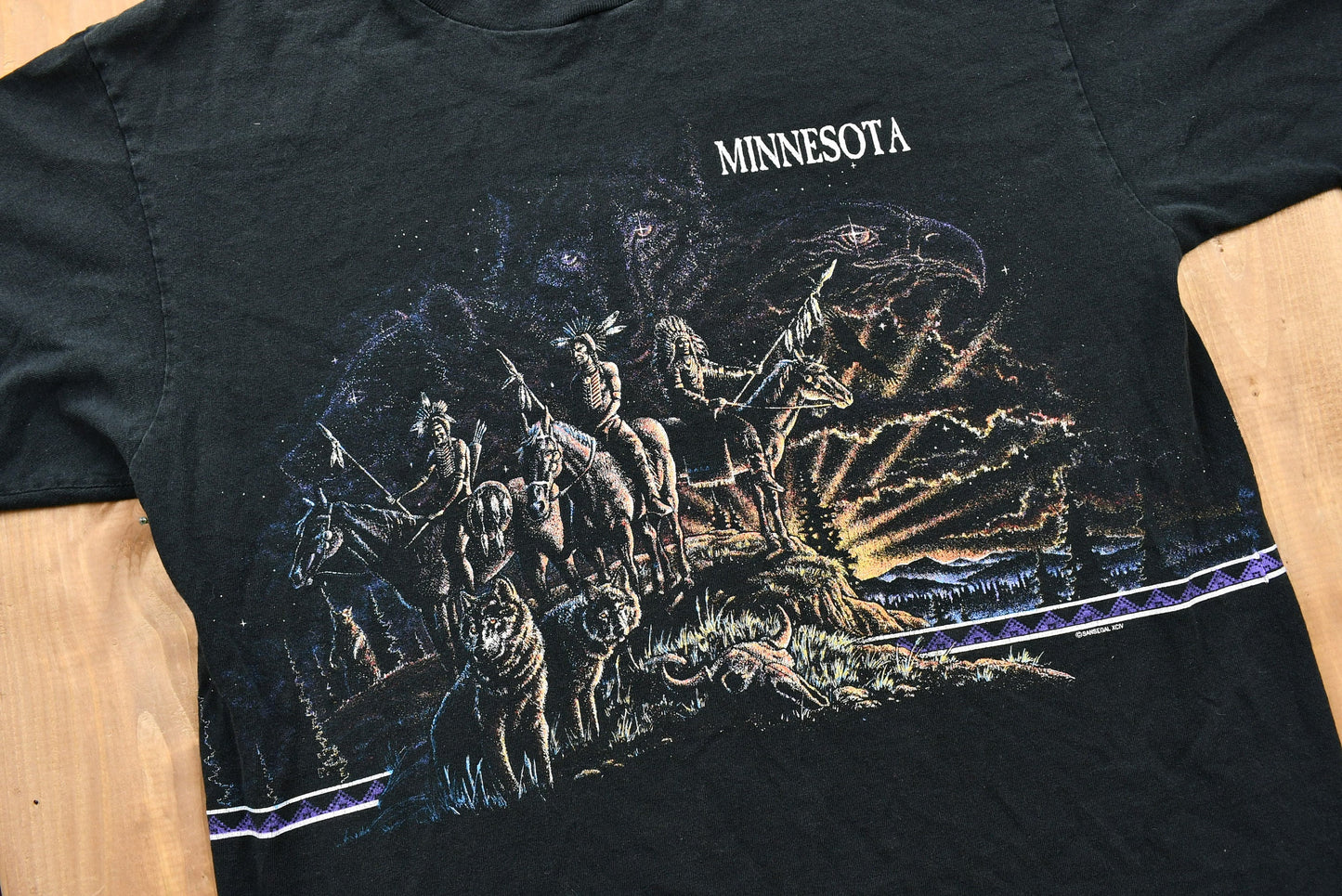 Vintage 1990s Indigenous Peoples of Minnesota T-Shirt / Single Stitch / 90s Streetwear / Made In USA / Vacation Tee / Travel & Tourism