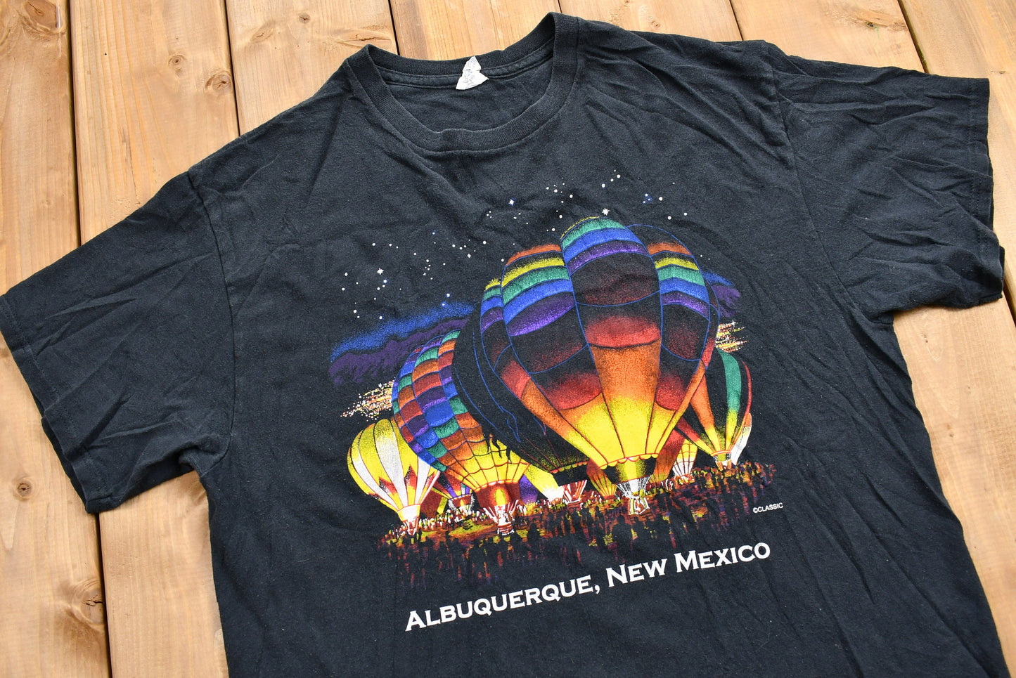 Vintage 1990s Albuquerque, New Mexico Hot Air Balloon T-Shirt / 90s Streetwear Fashion / Made In USA / Vacation Tee / Travel & Tourism