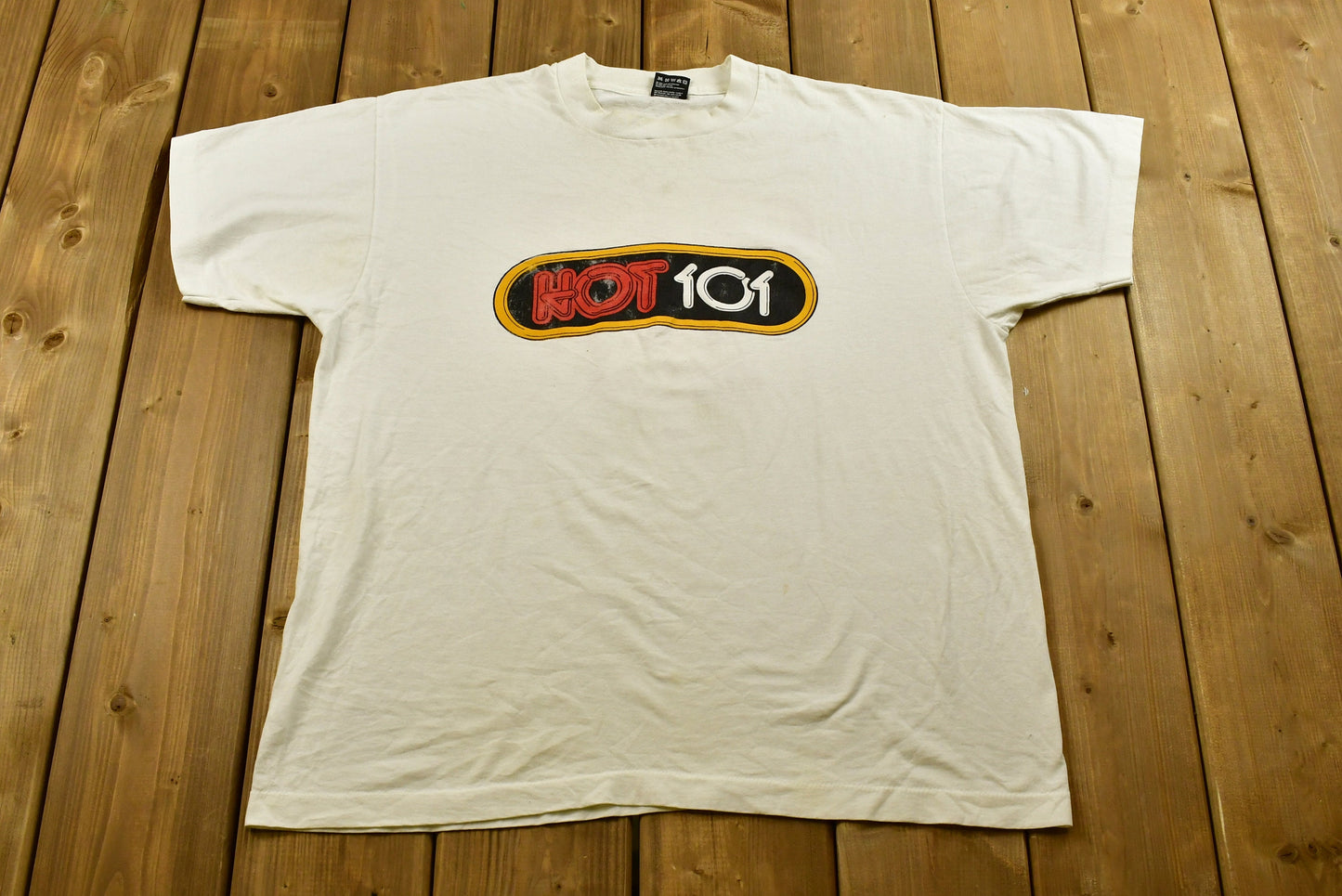 Vintage Festival Promotional T-Shirt / Hot 101 Graphic / Made in USA / 90s / Streetwear / Retro Style