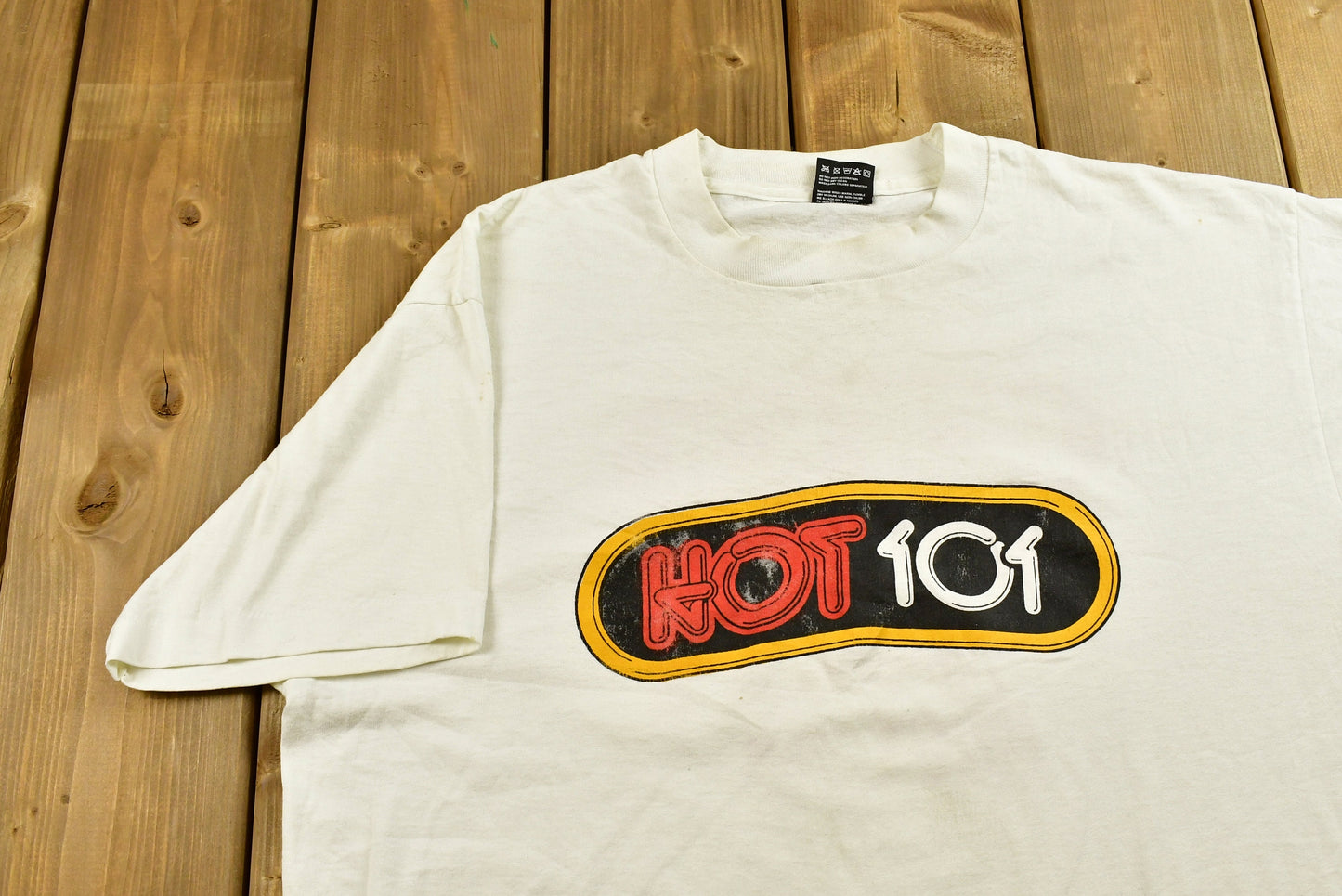 Vintage Festival Promotional T-Shirt / Hot 101 Graphic / Made in USA / 90s / Streetwear / Retro Style