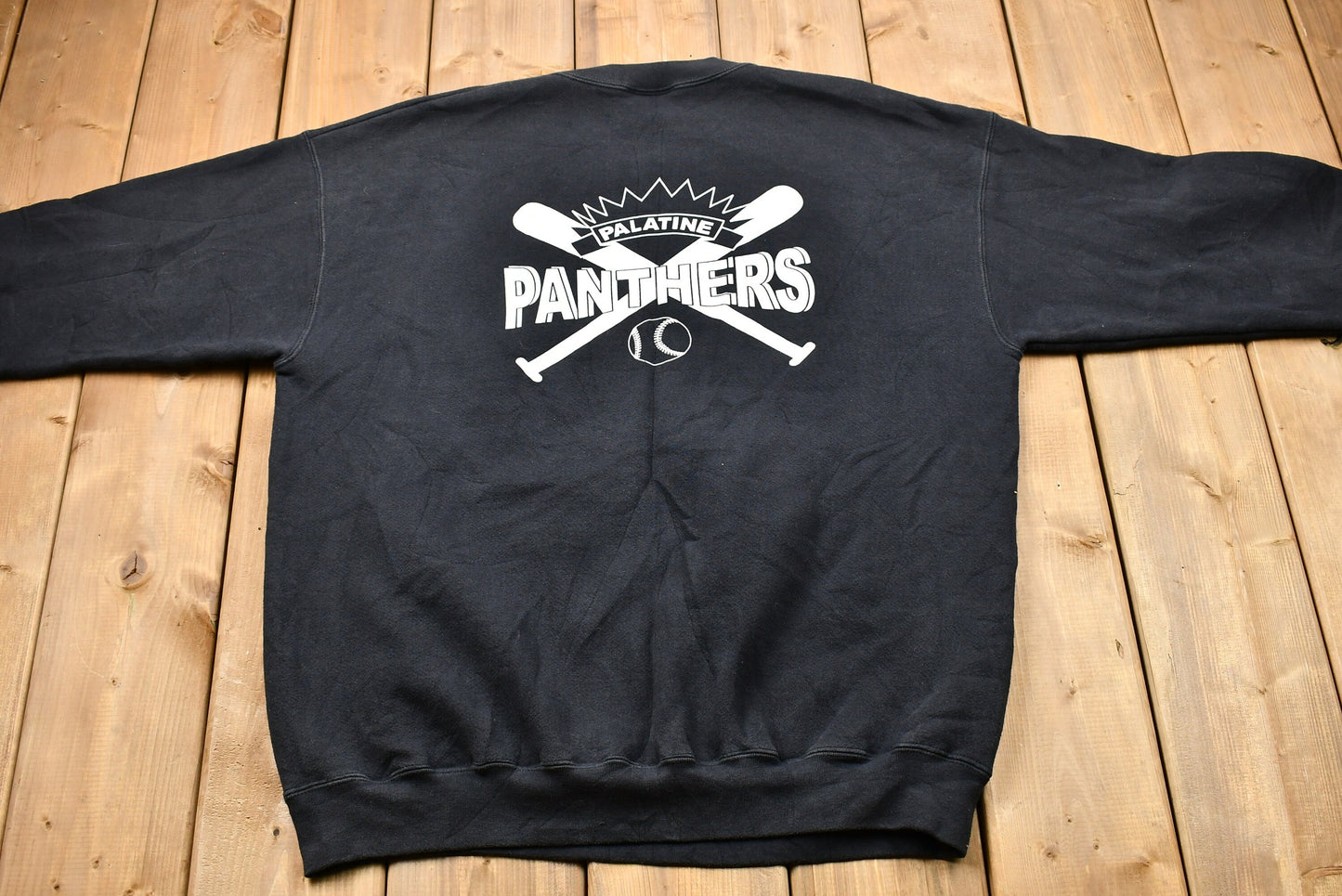 Vintage 1990s Palatine Panthers Baseball Crewneck Sweatshirt / High School Sports / 90s Crewneck / Streetwear / Vintage Athleisure