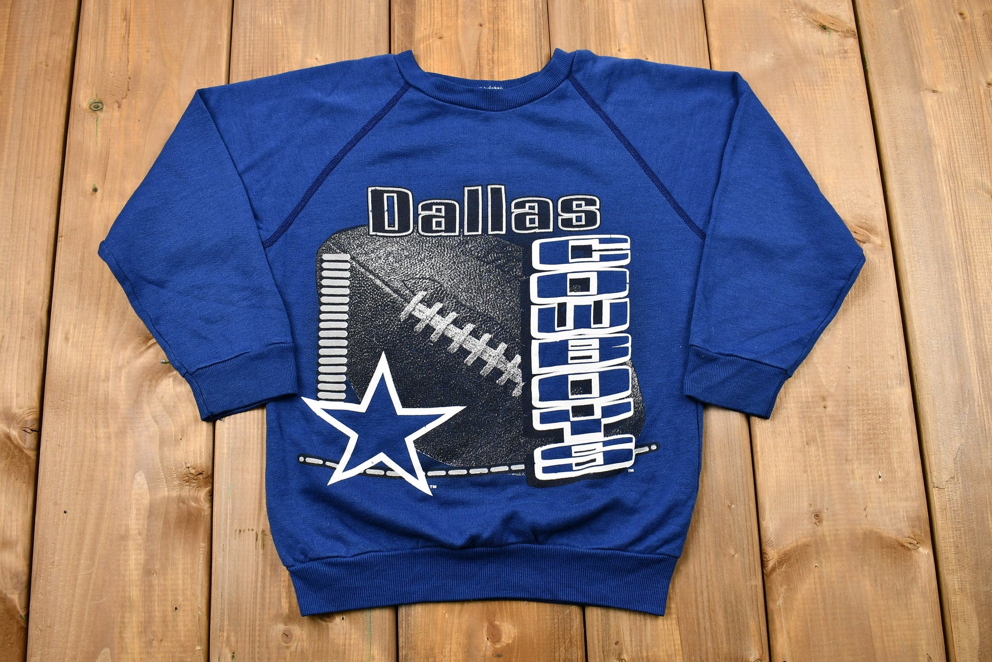 Vintage 1990s Dallas Cowboys Youth Raglan Sweatshirt