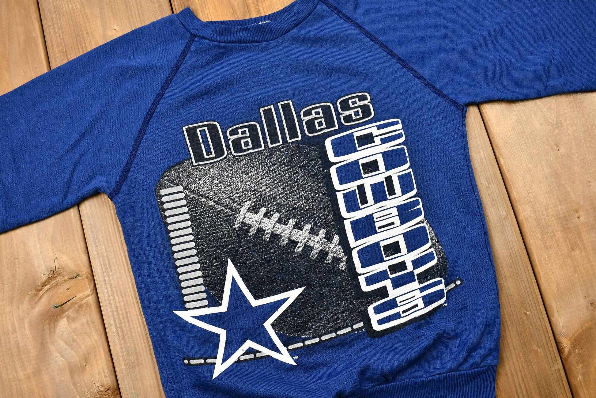 Vintage 1990s Dallas Cowboys Youth Raglan Sweatshirt