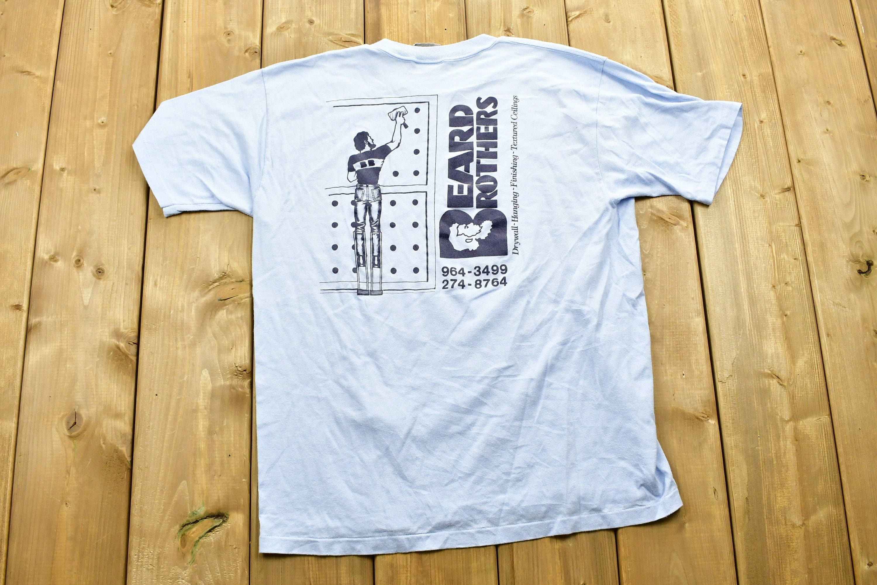 Vintage 1980's Beard Bro's Drywall T-Shirt