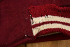 Vintage 1950s Distressed Benet Academy Letterman Varsity Jacket , True Vintage , John , Logan Knitting Mills , Made in USA , Bomber