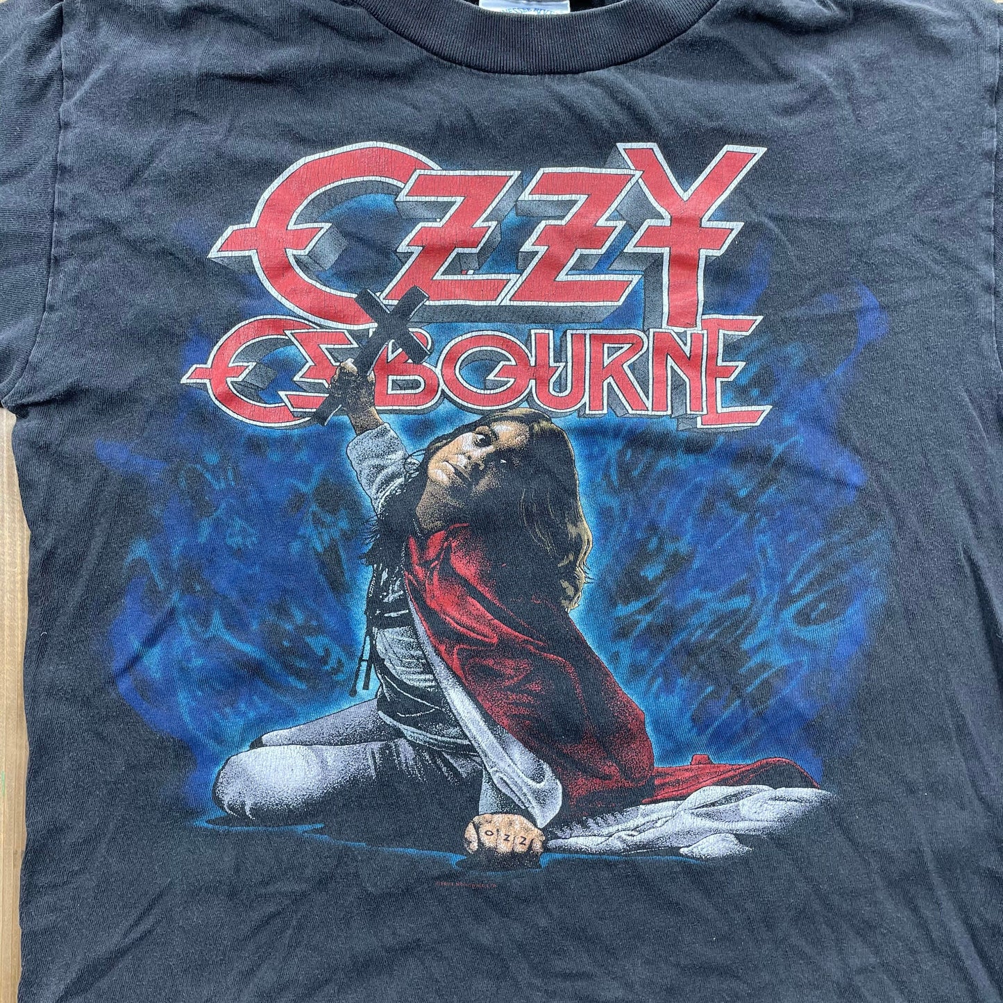 Vintage 90's Blizzard Of Ozz Ozzy Ozbourne Band Graphic T Shirt