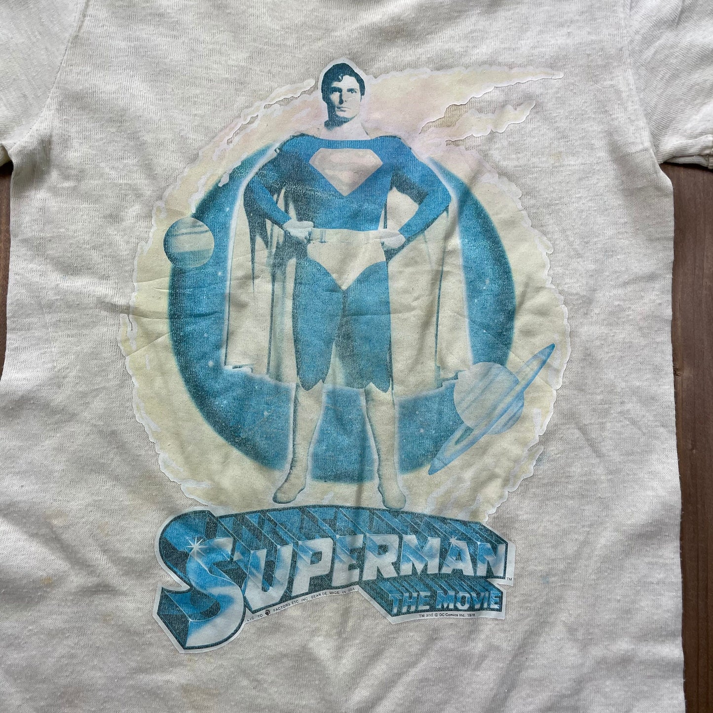 Vintage 1978 Superman The Movie Graphic Ringer T-Shirt