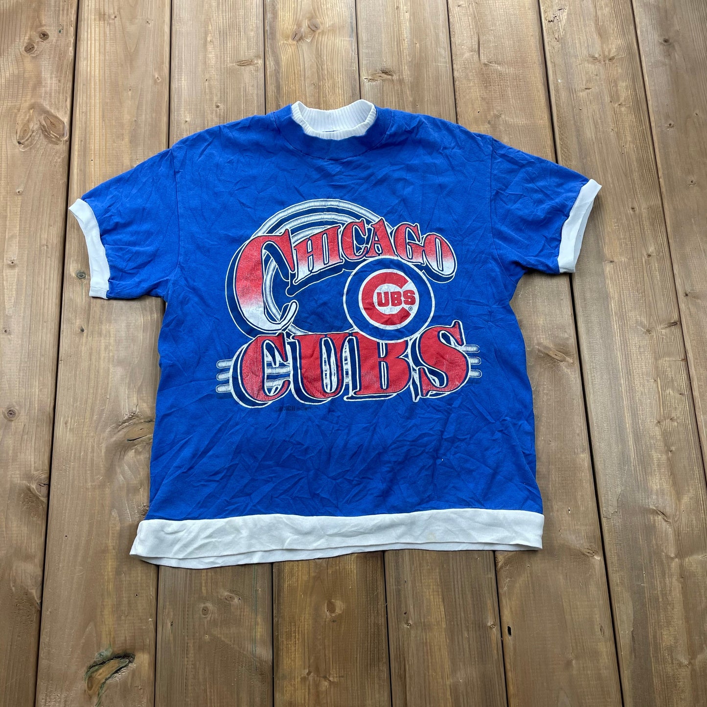 Vintage 1990s Chicago Cubs Sports Ringer T-Shirt