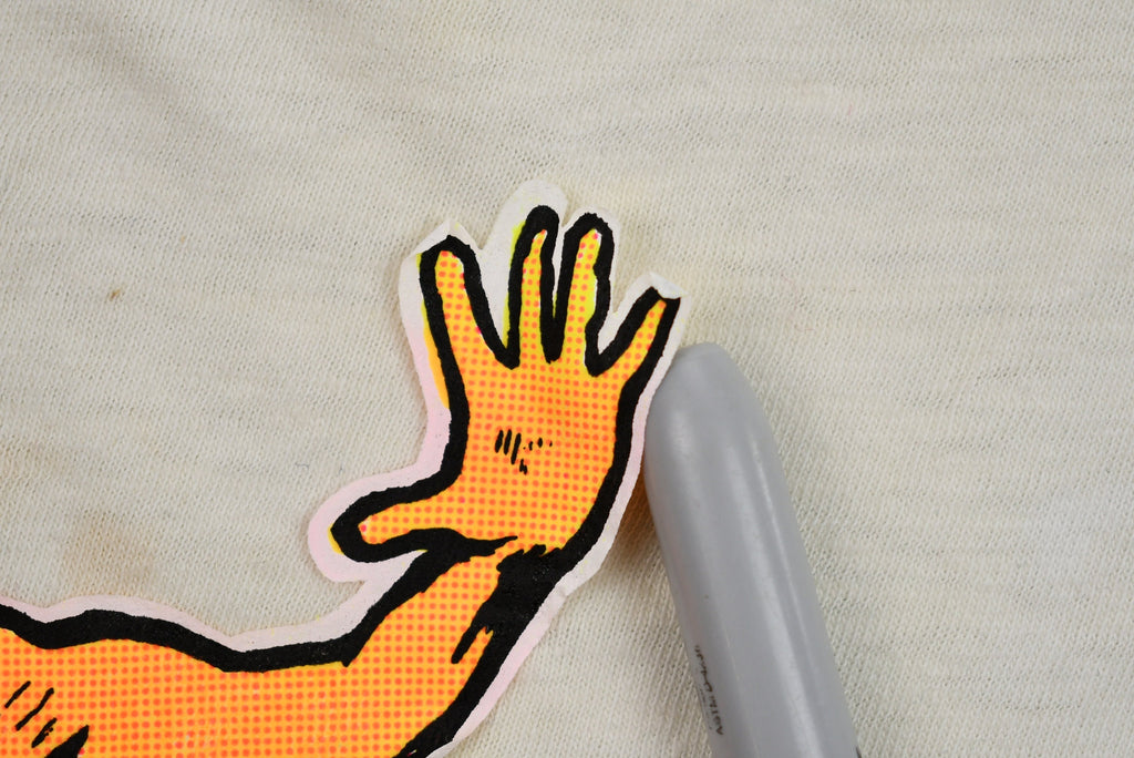 Vintage 1974 Naturally Distressed Bruce Lee Iron-On Graphic V-Neck T-Shirt