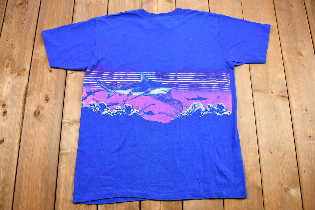 Vintage 1980s Emerald Isle Shark Graphic T-Shirt