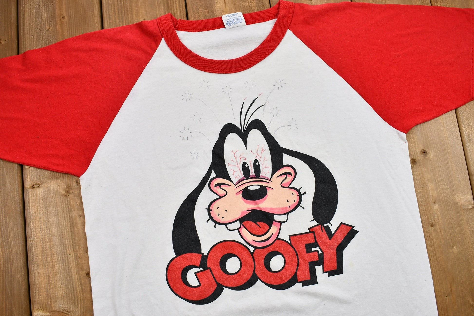 Vintage 1980s Goofy Graphic Raglan T-Shirt