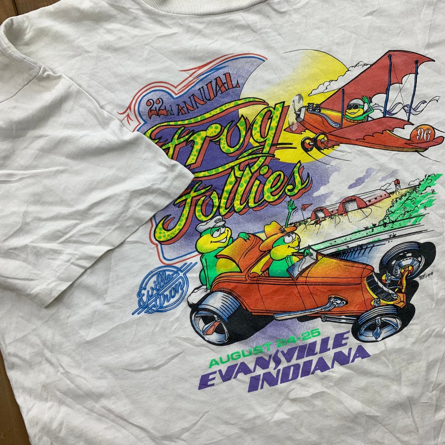 Vintage 1995 22nd Annual Frog Follies T-Shirt / Single Stitch / Indiana / Graphic / 80s / 90s / Streetwear / Retro Style