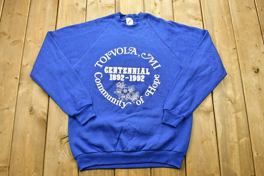 Vintage 1992 Centennial Community Of Hope Crewneck Sweatshirt / 90s Crewneck / Souvenir / Athleisure / Streetwear / Made In USA