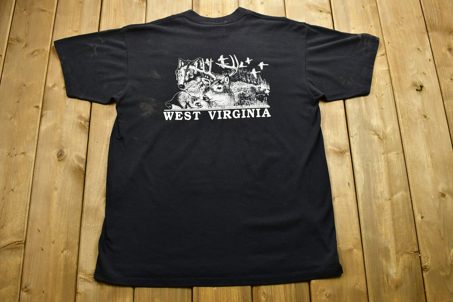 Vintage 1992 The Hunt Begins 3D Emblem T-Shirt / Single Stitch / / Hunting Tee / Made In USA / 90s Graphic / West Virginia / Vintage Tee