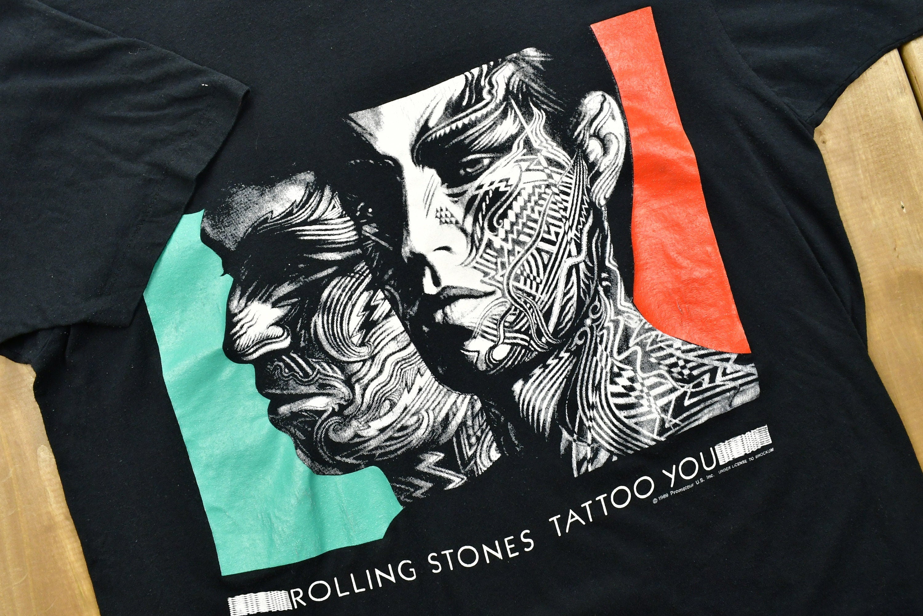 Vintage 1989 The Rolling Stones Tattoo You Band T-Shirt / Single