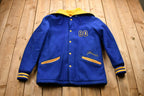 Vintage 1970s Timken Trojans Janet #80 Letterman Zip-Hood Snap Button Jacket