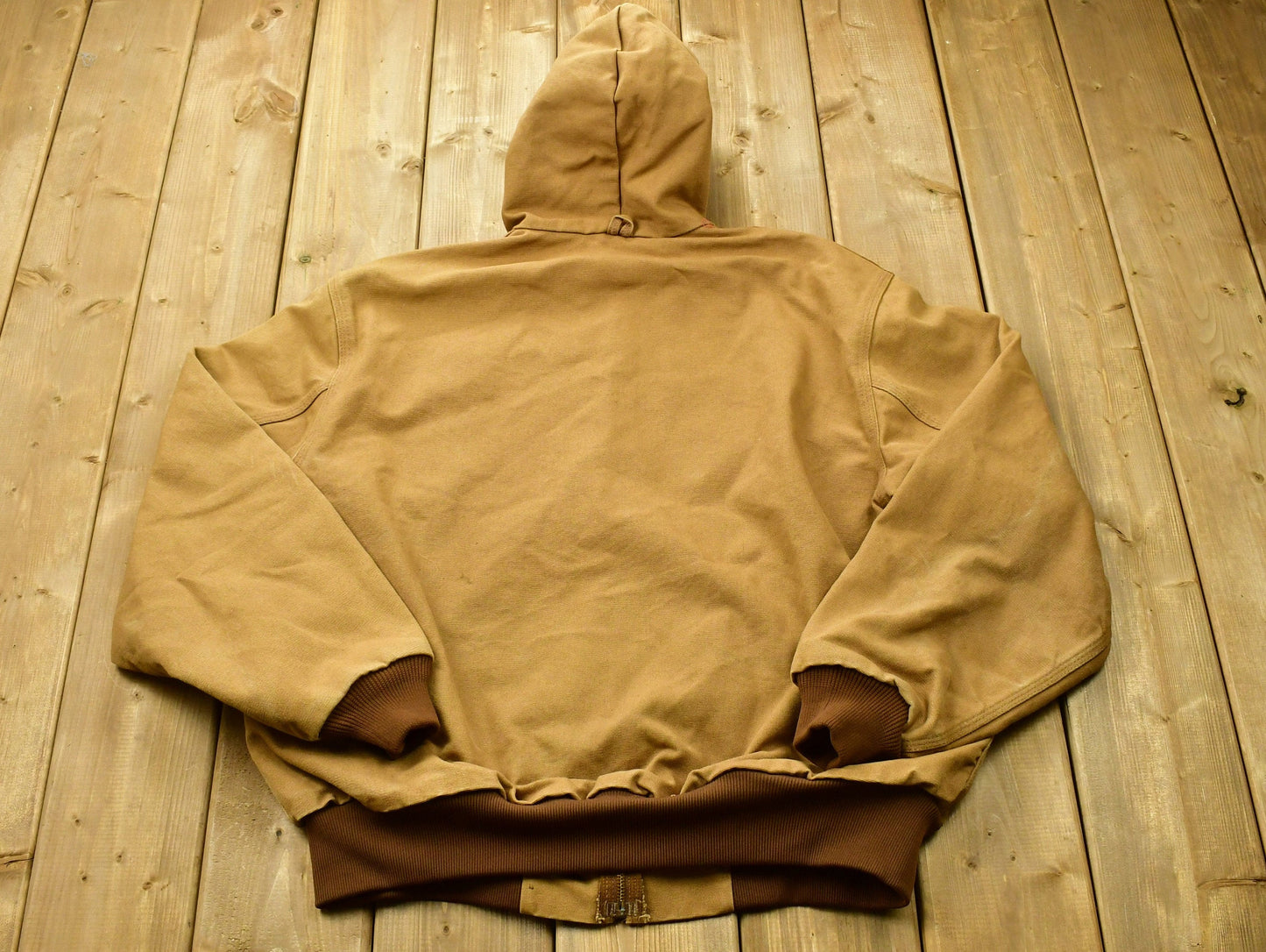 Vintage 90's Carhartt Hooded Chore Coat / Workwear / Streetwear / 80s / 90s / Made In USA / Distressed Carhartt / Union Made