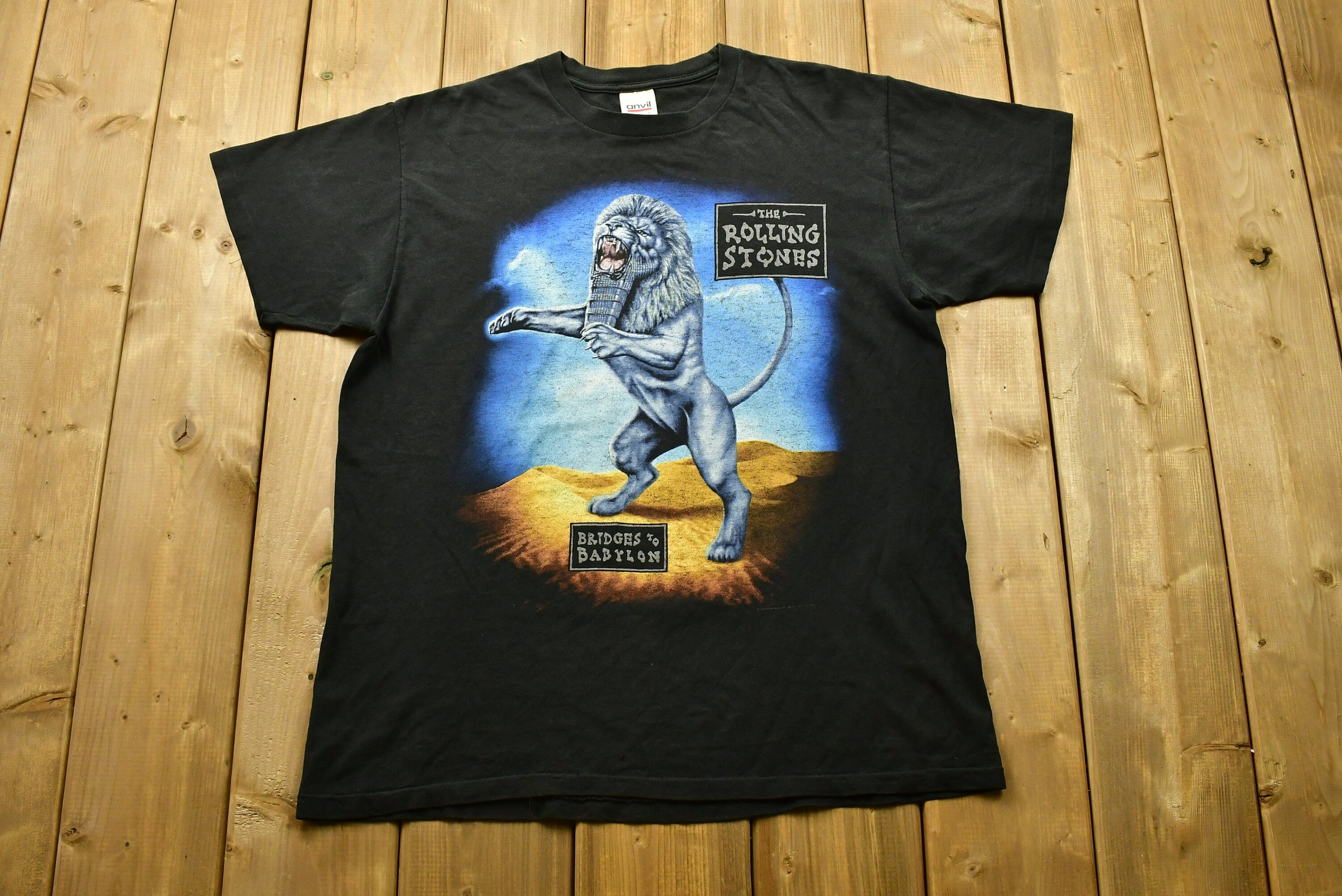 Vintage 1997 The Rolling Stones Bridges To Babylon Tour Band T