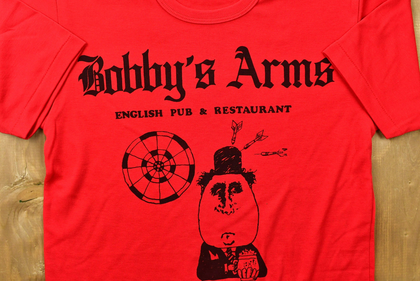 Vintage 1980s Bobby Arms English Pub & Restaurant T-Shirt /  80s / Streetwear Fashion / Made In USA / Vacation Tee / Travel And Tourism