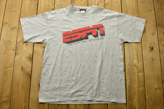 Vintage 1990s ESPN Sports Center T-Shirt / Made In USA / Sports / 90s Streetwear / Athleisure / Sportswear