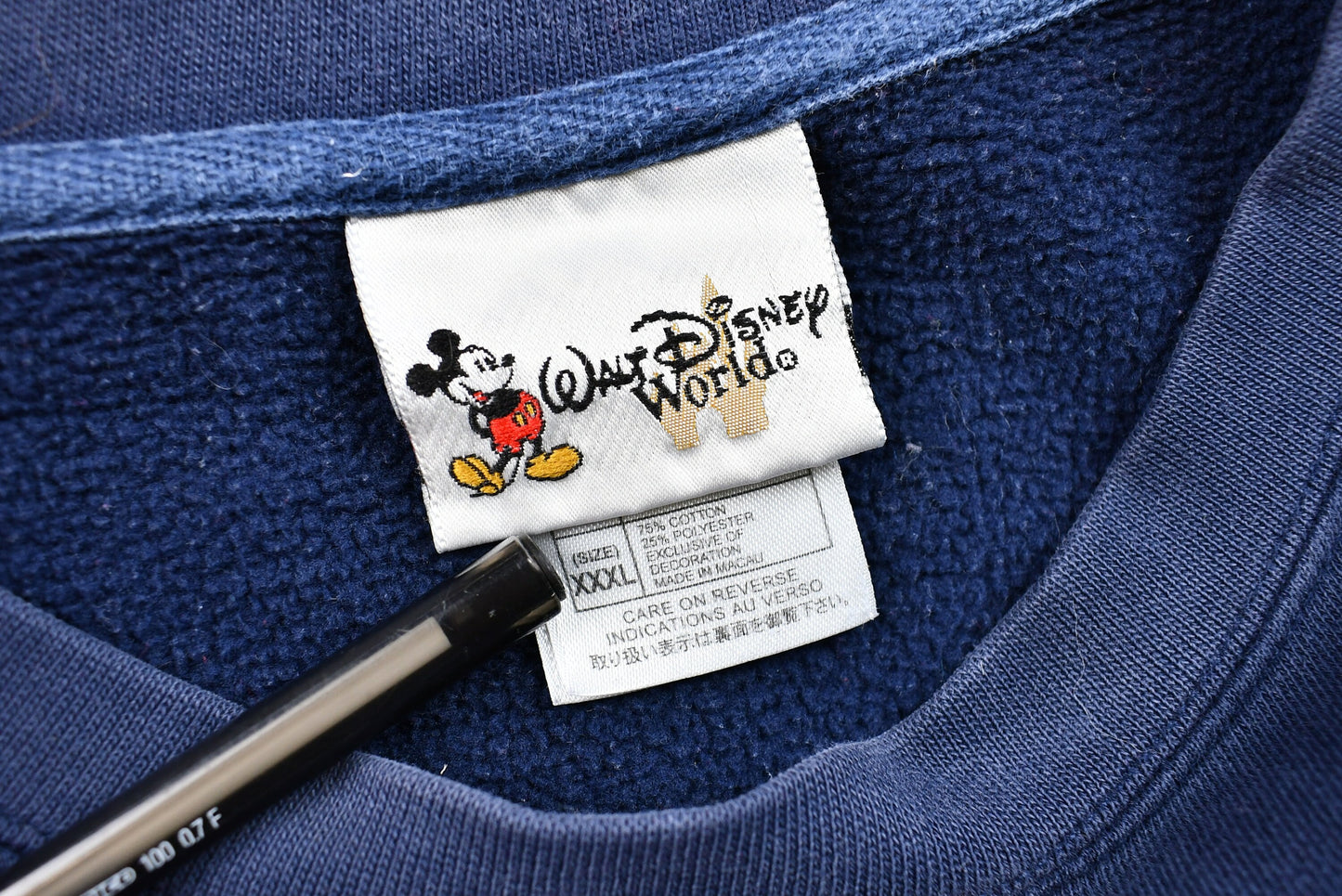 Vintage 1990s Walt Disney World Mickey Mouse Embroidered Crewneck Sweatshirt / Athleisure / Streetwear / American Flag