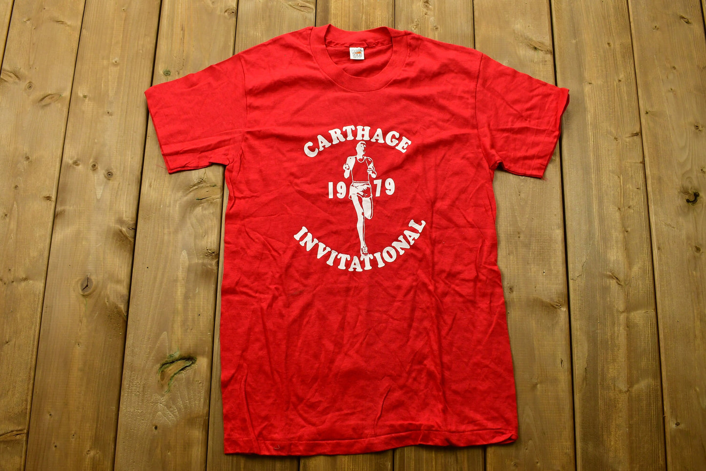 Vintage 1979 Carthage Invitational  Single Stitch Hanes T Shirt Made In USA/ Graphic / 80s / 70S / Streetwear / Retro Style