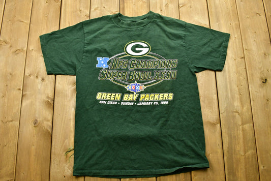 Vintage 1998 Greenbay Packers Super Bowl Logo 7 T-Shirt , Graphic , 80s , 90s , Streetwear , Retro Style